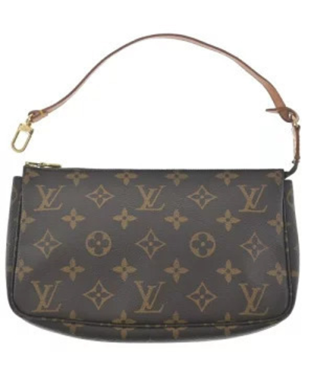 Louis Vuitton Pouch Clutch Brown Beige Cream All over
